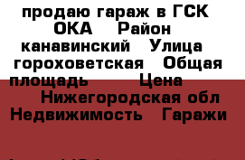 продаю гараж в ГСК “ОКА“ › Район ­ канавинский › Улица ­ гороховетская › Общая площадь ­ 28 › Цена ­ 210 000 - Нижегородская обл. Недвижимость » Гаражи   